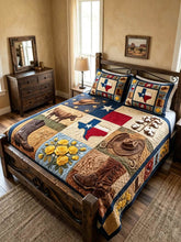 Texas classic 3-piece quilted bedding set
