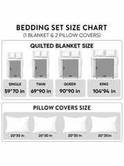 Coastal palm trees 3-Piece Quilted Bedding Set
