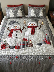 Gifted Snow 3‐Piece Quilted Bedding Set
